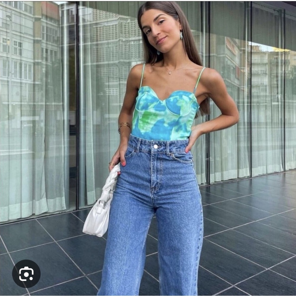 ZARA Green and Blue bodysuit